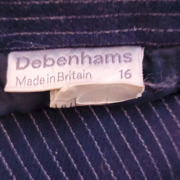 Debenhams, New, Size 16 GB - Blue and White Pinstripes - Wool - Picture 8 of 11